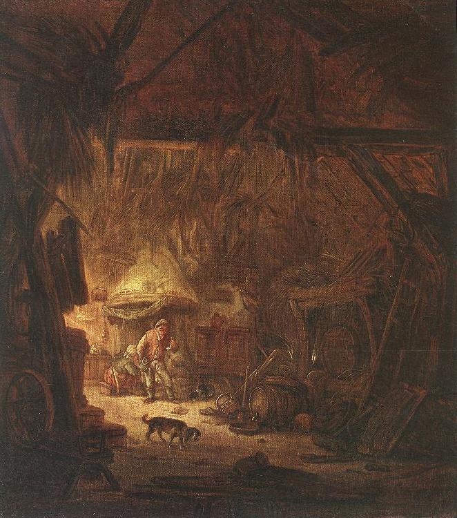 OSTADE, Isaack van Interior of a Peasant House nsg oil painting image